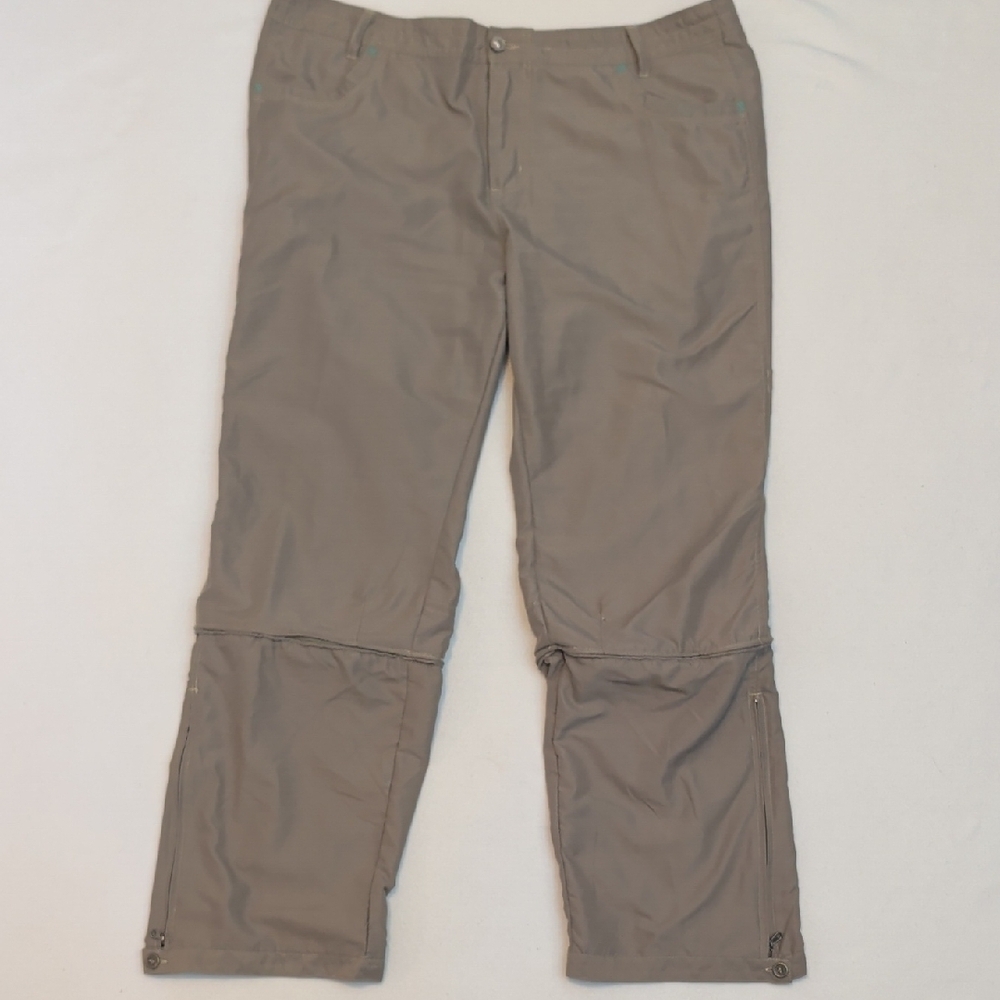 Guide's Choice For Her Adventure Taupe/Sage Convertible Pants - Size 12